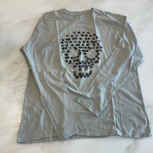 Zara Boys’ Grey Graphic L/S Tee-Size 13/14